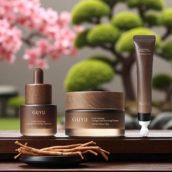 Ginseng Anti-Aging Skincare Set-Face Cream, Serum, Eye Cream, and Beauty Device - Picture 2 of 8